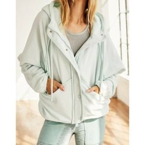 Free People Movement Dream Team Fleece Jacket Plush Icicle Color - Size